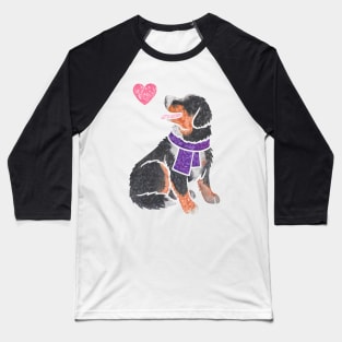 Watercolour Bernese Mountain Dog Baseball T-Shirt